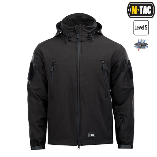 M-Tac - Куртка Softshell з флісовою підкладкою - чорна - MTC-SJWL-BK - Зимові куртки - Одяг