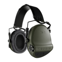 Sordin - Активные слуховые протекторы Supreme X2 - оголовье - гелевые подушечки - Зеленый - 301006-10G