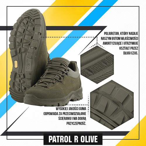 Тактичні черевики M-Tac - Patrol R - шкіряні - оливкові - 30203901 - Берци