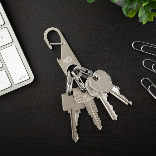 Карабины - Nite Ize - Брелок-открывалка Z-Rack Keychain Bottle Opener Carabiner - Steel - Silver - ZRB-11-R6